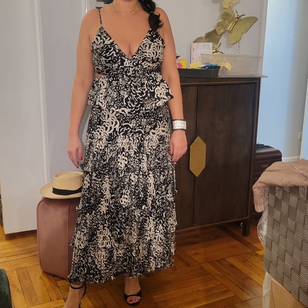 Zara Black and White Floral Two Piece Set